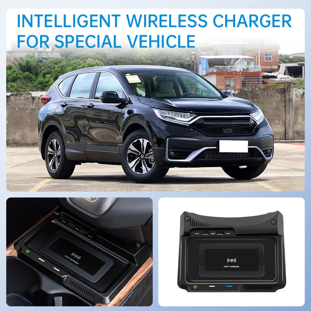 Caricatore wireless per auto Honda CRV 2017-2020, convertitore caricatore super veloce, adattatore caricatore wireless per auto