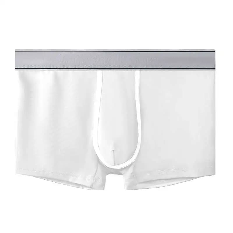 Men's ice silk antibacterial underwear ultra-thin sexy transparent boys sports boxers men's breathable boxer shorts head