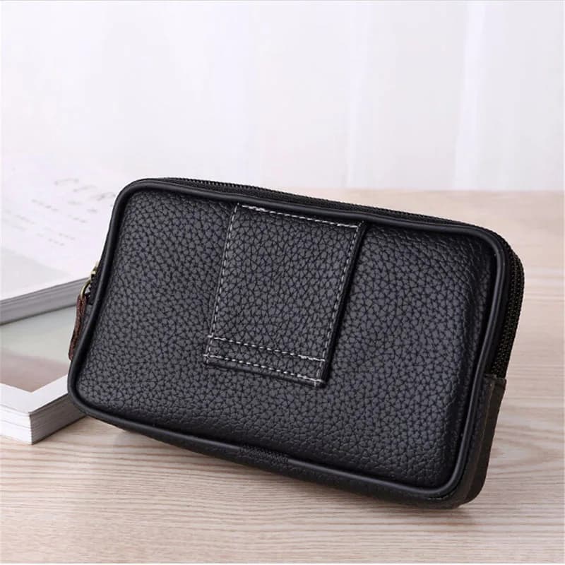 Marsupio da uomo per uomo borsa testificata portamonete per cellulare cinturino maschile marsupio Casual cintura marsupio Billetera Hombre