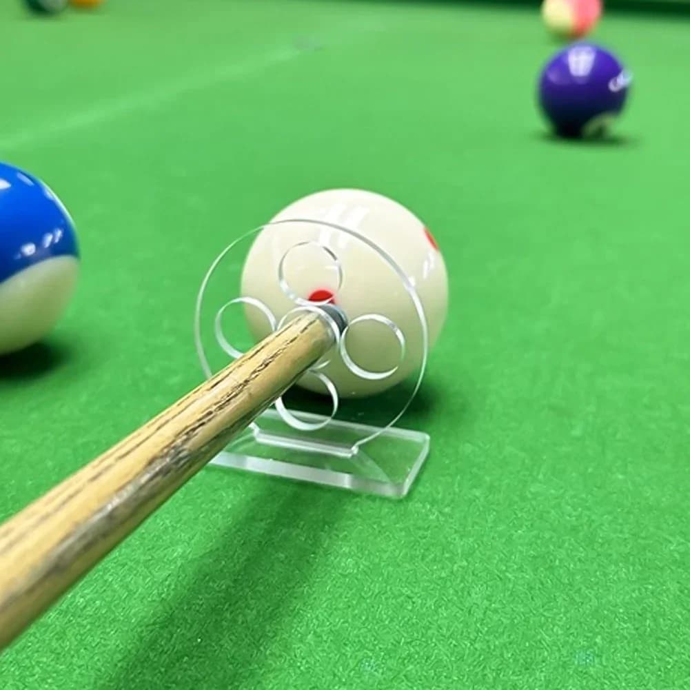 Allenatore per asta da biliardo StrokeExerciser da biliardo Trasparente leggero 5 fori Dispositivo per l'allenamento dei colpi della stecca da biliardo Accesso al biliardo