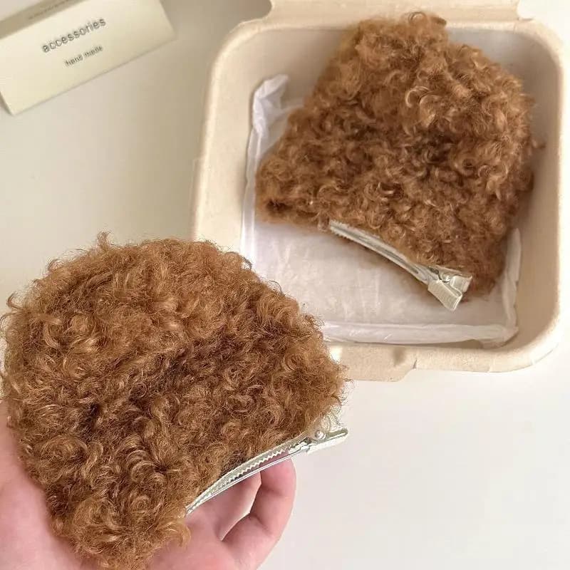 1 paio di nuove fermagli laterali con orecchie da cucciolo per ragazze, fermagli per capelli in peluche, fermagli kawaii, accessori per capelli per bambini, regali