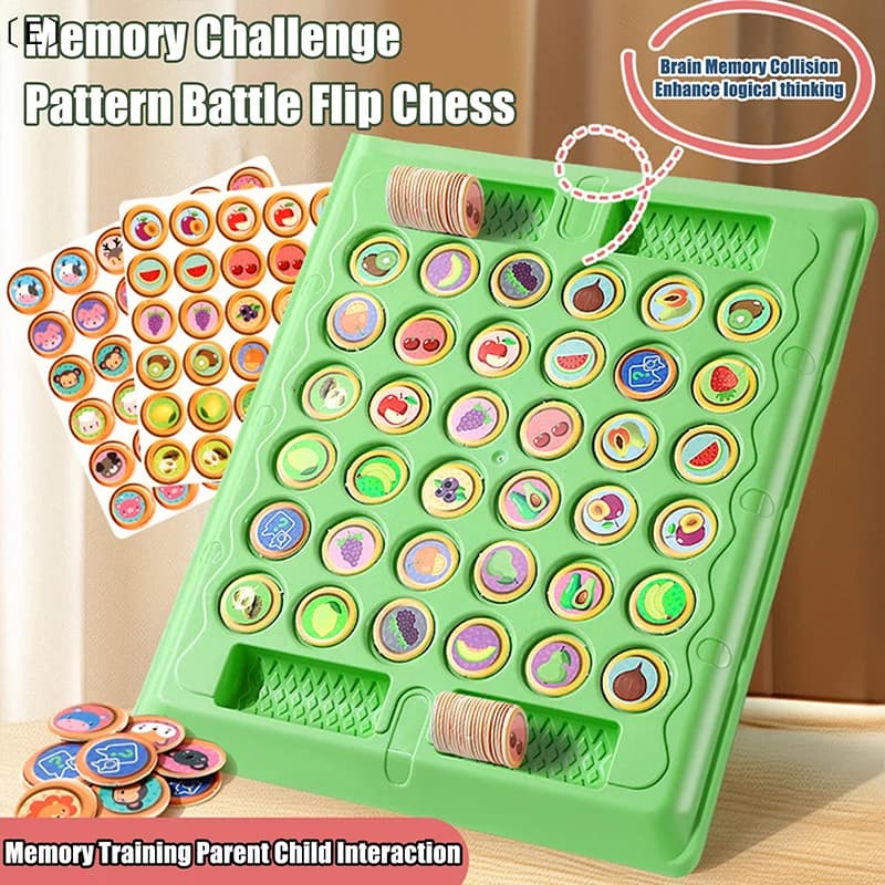 Set di Gioco da Tavolo Classico per Bambini: Scacchi con Animali per Pensiero Logico, Apprendimento Cognitivo e Memoria
