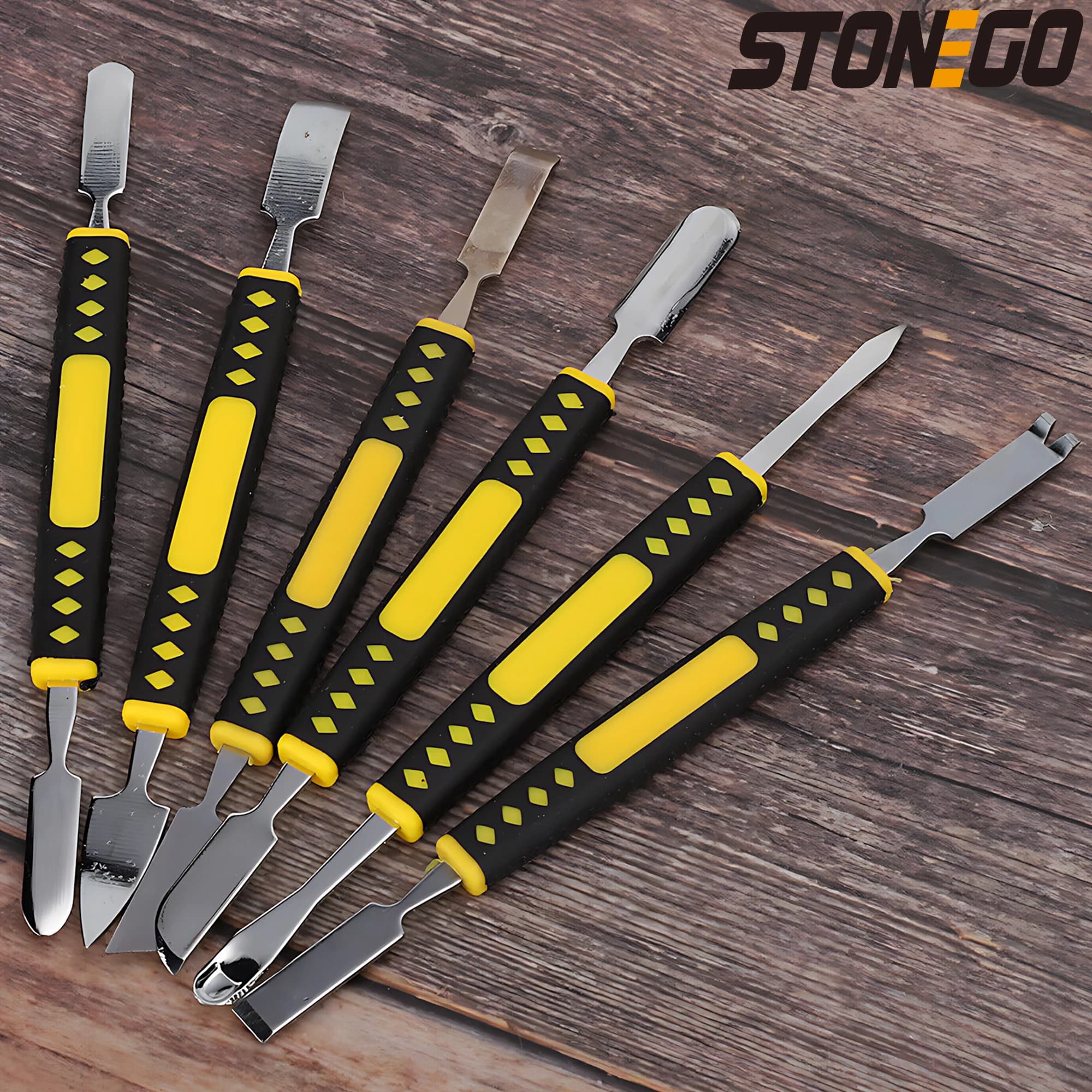 STONEGO Set di strumenti per leva di leva in metallo - Kit di riparazione elettronica per telefoni cellulari, tablet, laptop e orologi intelligenti