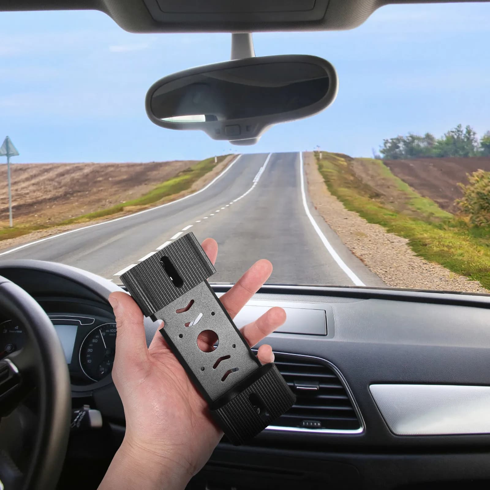 Rear View Mirror Dash Cam Mount Universal Bracket Adapter for Car Phone Holder Zinc Alloy Material Stable Reliable Modification