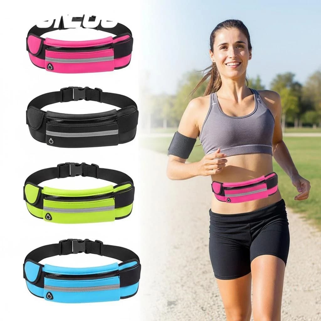 Outdoor Running Waist Pack for Marathon Cycling Fitness Mobile Phone Sports Belt with Adjustable Strap and Multiple Pockets