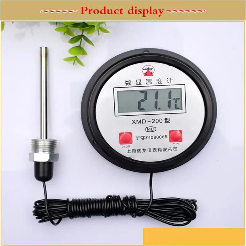 Termometro caldaia industriale termometri digitali elettronici misuratore di temperatura dell'acqua filo 10M con sonda-50-200c