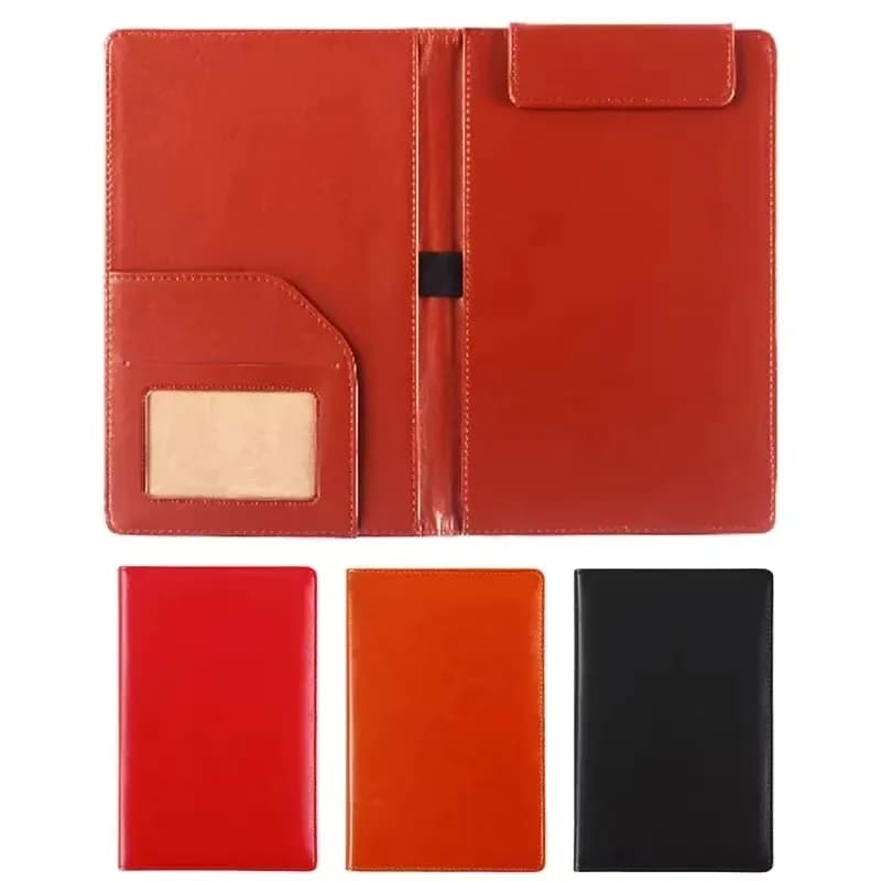 Cartella di file A5 in pelle PU Appunti Clip per documenti Riunione d'affari Contratto Morsetto Blocco note Forniture scolastiche per ufficio