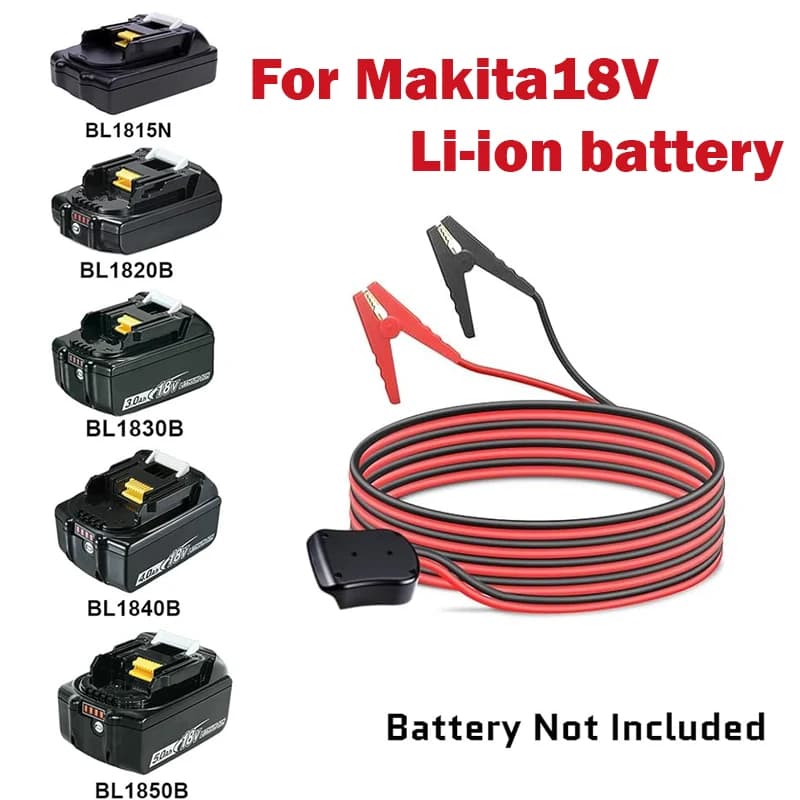 Per Makita 18V batteria Jumper cavi adattatore 8AWG 4.92FT Jump Starter Auto Booster Cable per Jump start Car utilizzando lo strumento