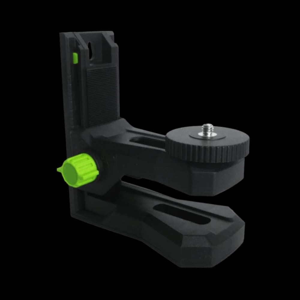 Supporto per Livella Laser ABS 360° ° Supporto Treppiede per Livella Laser a Rotazione Orizzontale a Forma di L, Clip Regolabile con Filettatura 1/4''-20