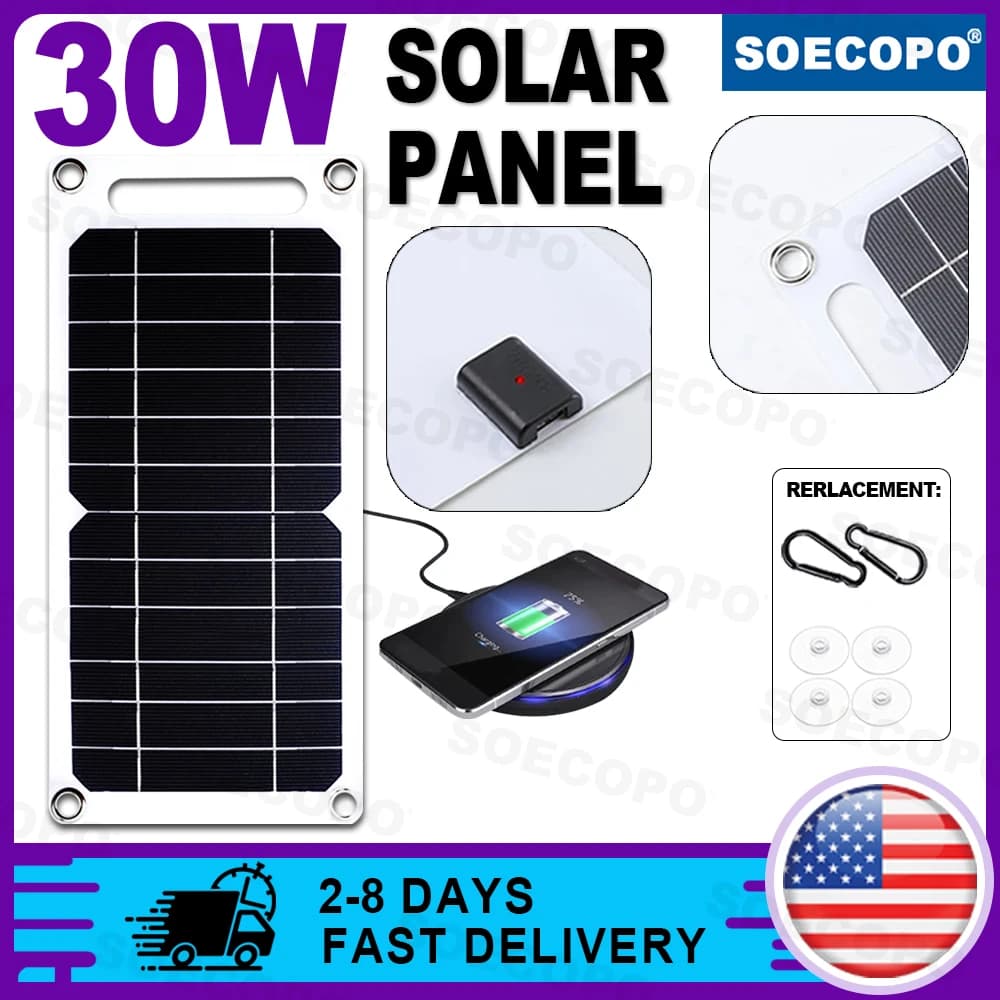 (USA Availability) Portable Foldable Solar Charger Panel from 35 W Double USB Doors Quick Charge Power Bank iPhone Camping Outdoor Travel