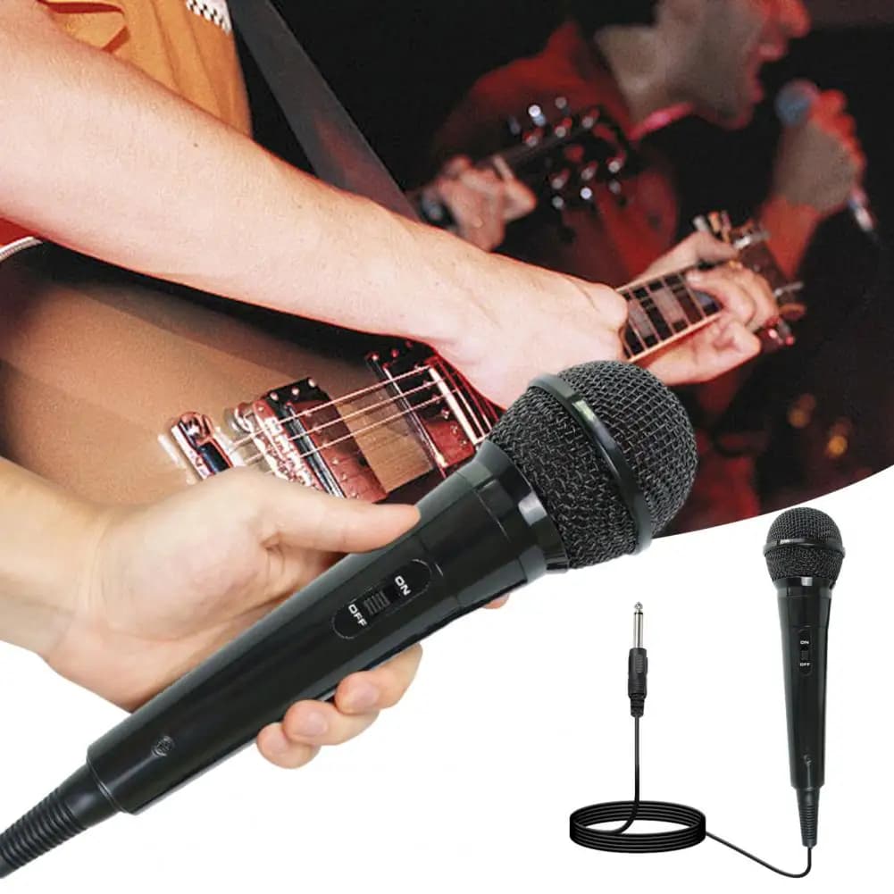 Wired Microphone Wired Dynamic Microphone with Long Cable Universal Vocal Mic Plug-and-play Karaoke Singing Machine Accessory