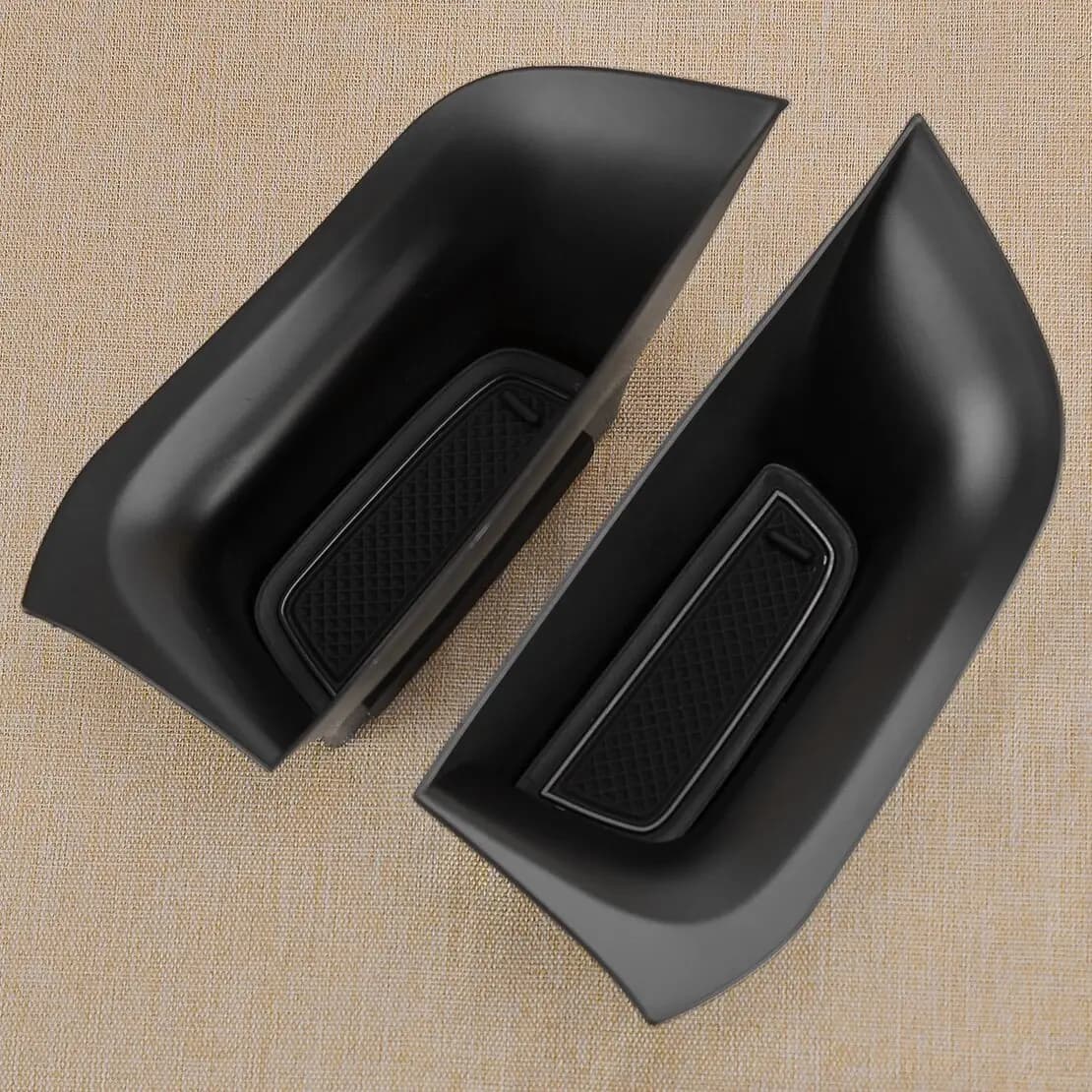 1 Paio di Organizer per Maniglie Porta Anteriore Auto, Vassoio Portaoggetti in ABS Nero Compatibile con Honda ZR-V HR-V 2023