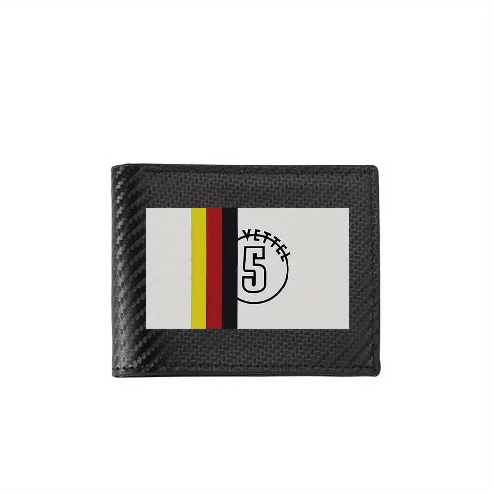 Numero cinque design da corsa sfondo bianco Portafogli da uomo Semplici affari Moderni ed eleganti Design di stampa Regali per padre fidanzato