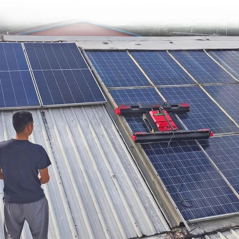 Solar Panel Cleaning Robot with Remote Control Efficient PV Panel Cleaner for Industrial Solar