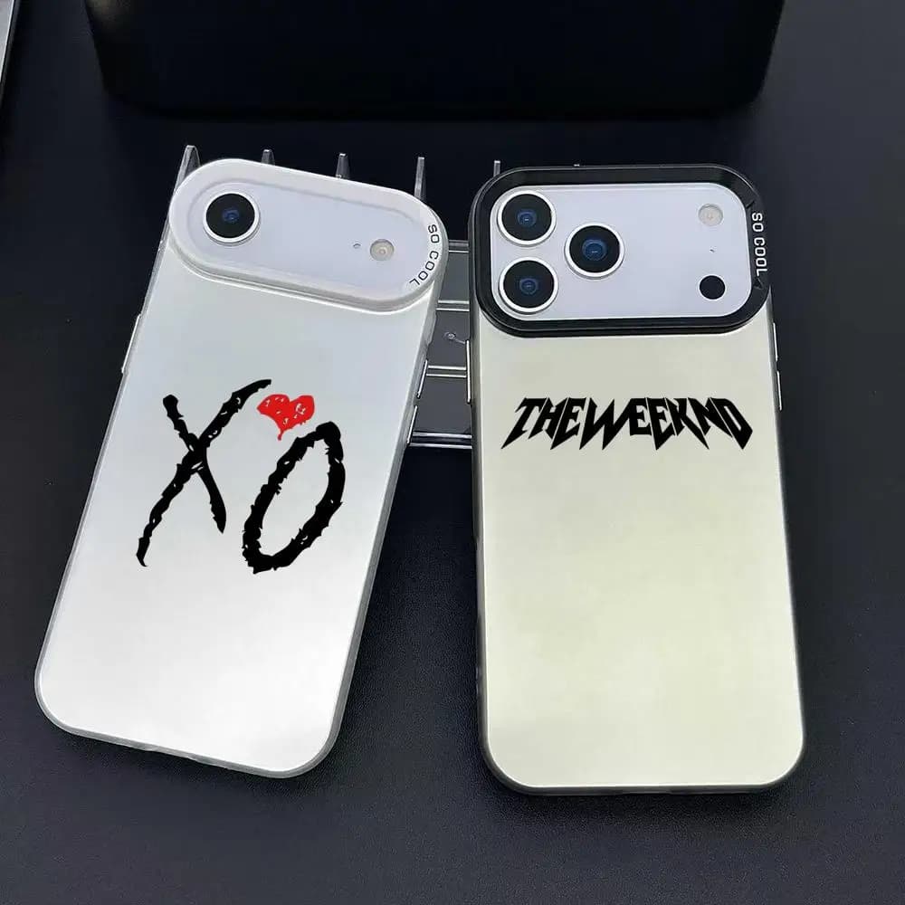 Cover per iPhone The Weeknd (Rapper e Cantante) per modelli 17 16 15 14 13 12 11 Pro Max Air, colorata opaca effetto laser Aurora