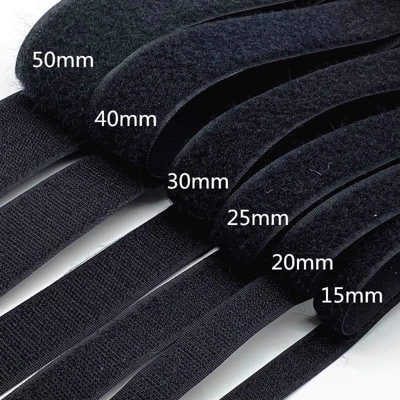 1 paio 5mm-50mm Nero Bianco Nastro di fissaggio per cucire Gancio e anello Fascette per cavi Accessori, Cortile/lotto