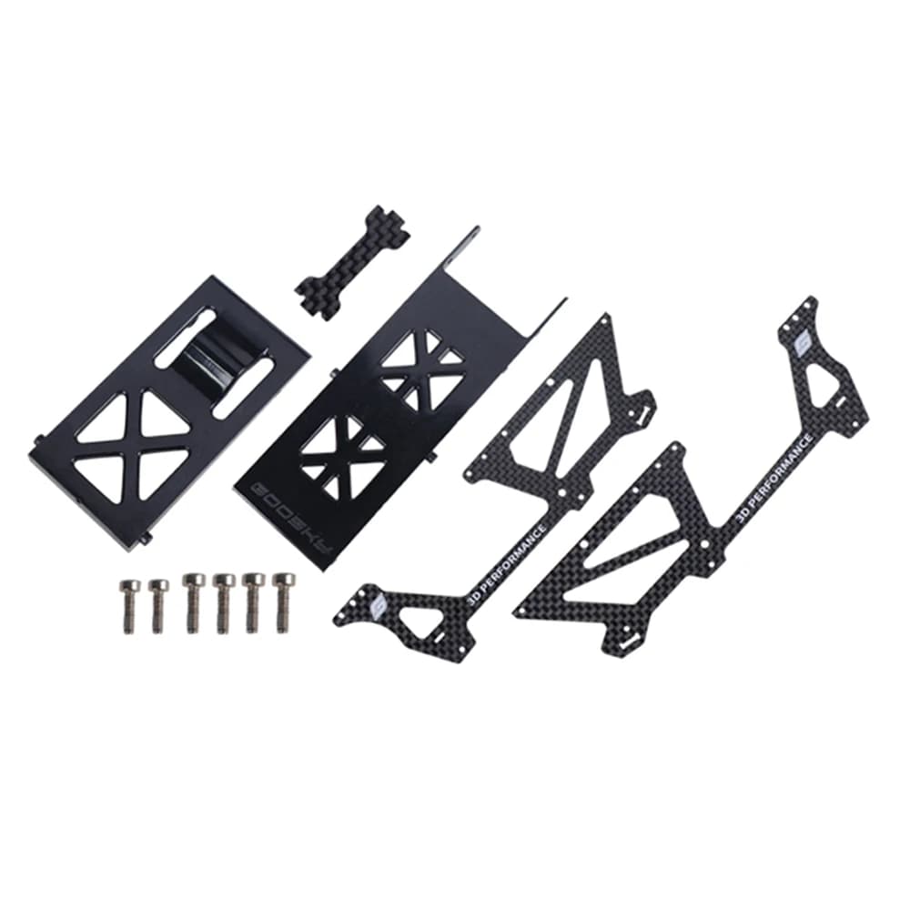 Set di Parti di Aggiornamento per Elicottero RC GOOSKY S2 Max: Pannello Laterale in Fibra di Carbonio + Piastra di Supporto Inferiore in Carbonio + Vano Batteria per GOOSKY S2
