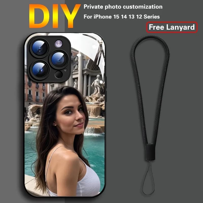 DIY Customized Tempered Glass Phone Case for iPhone 16 Pro Max 15 14 13 12 11 16E XR Personalized Pictures Advanced Protection