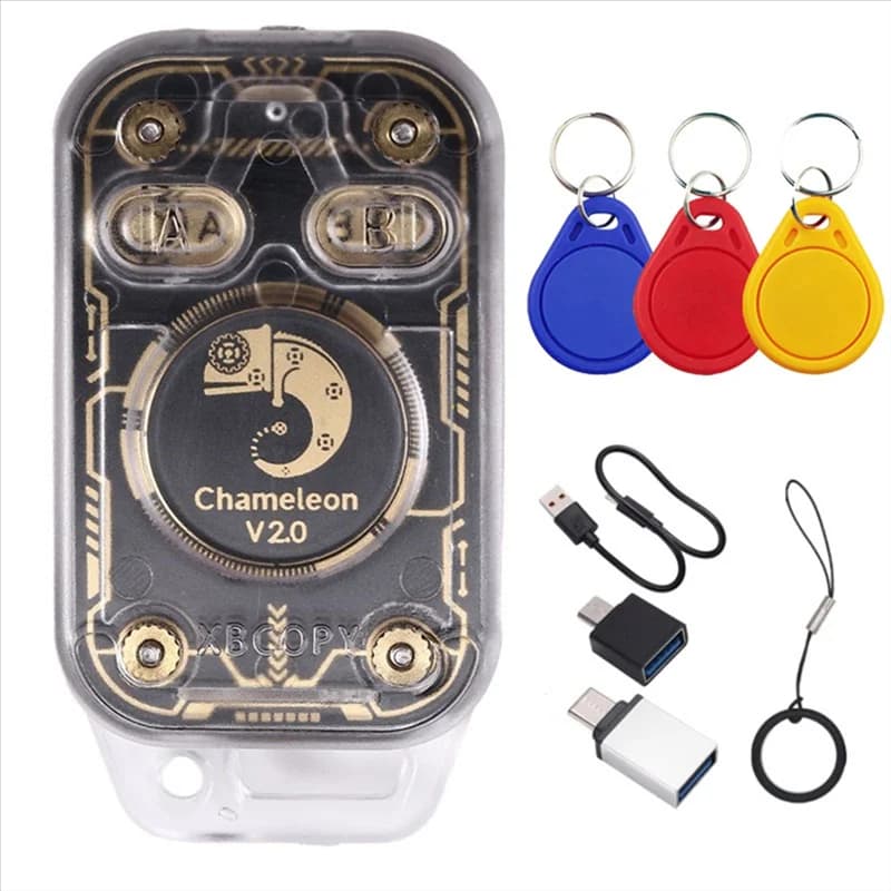 【RECOMENDAR】Cameleon V2.0 NFC Duplicatore RFID Smart Chip Reader Emulatore 125K 13.56Mhz Decodifica scheda + 3XUID Portachiavi Camaleonte Ul