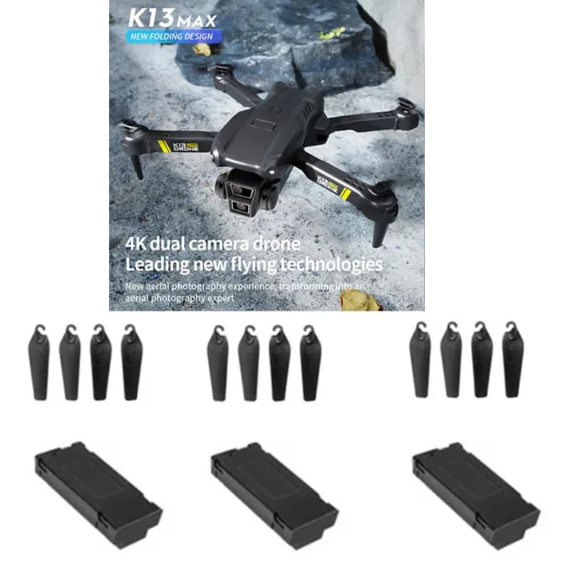 K13 MAX remote control RC Drone spare parts 3.7V 1800Mah battery/ propeller K13MAX Drone battery K13 RC Dron battery toys