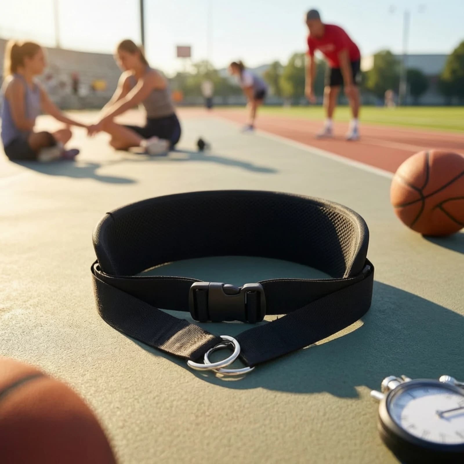 Athletic Training Waist Belt Adjustable Waist Belt with D-Rings Comfortable Multi-Functional for Athletes, Gym