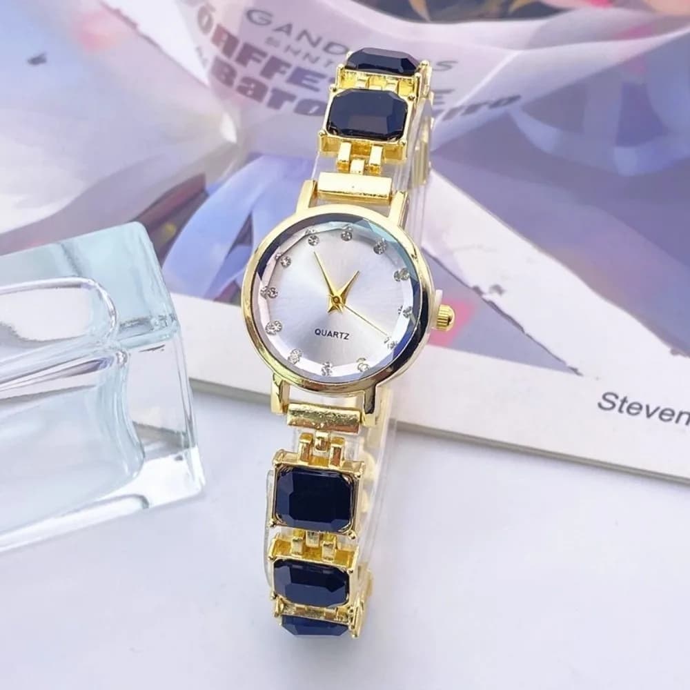 Nuovo Orologio da Polso con Cinturino in Strass, Design di Lusso, Elegante Orologio al Quarzo per Donna