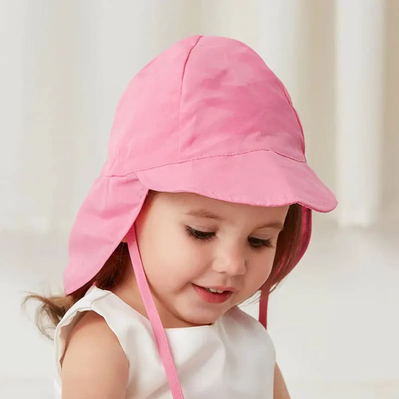Cappello da sole per bambini Cappello da sole per bambini, estate, primavera, spiaggia, con patta sul collo, berretto da viaggio per bambine
