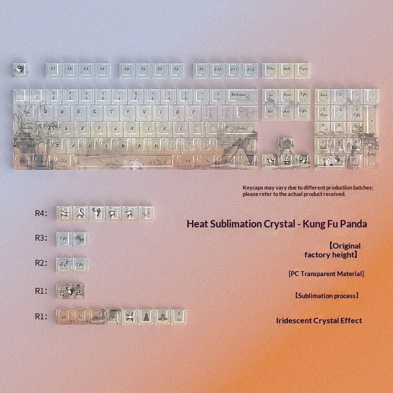 Keycap Thermal Sublimation DIY Mechanical Keyboard 125 Small Full Set PC Transparent Original Factory