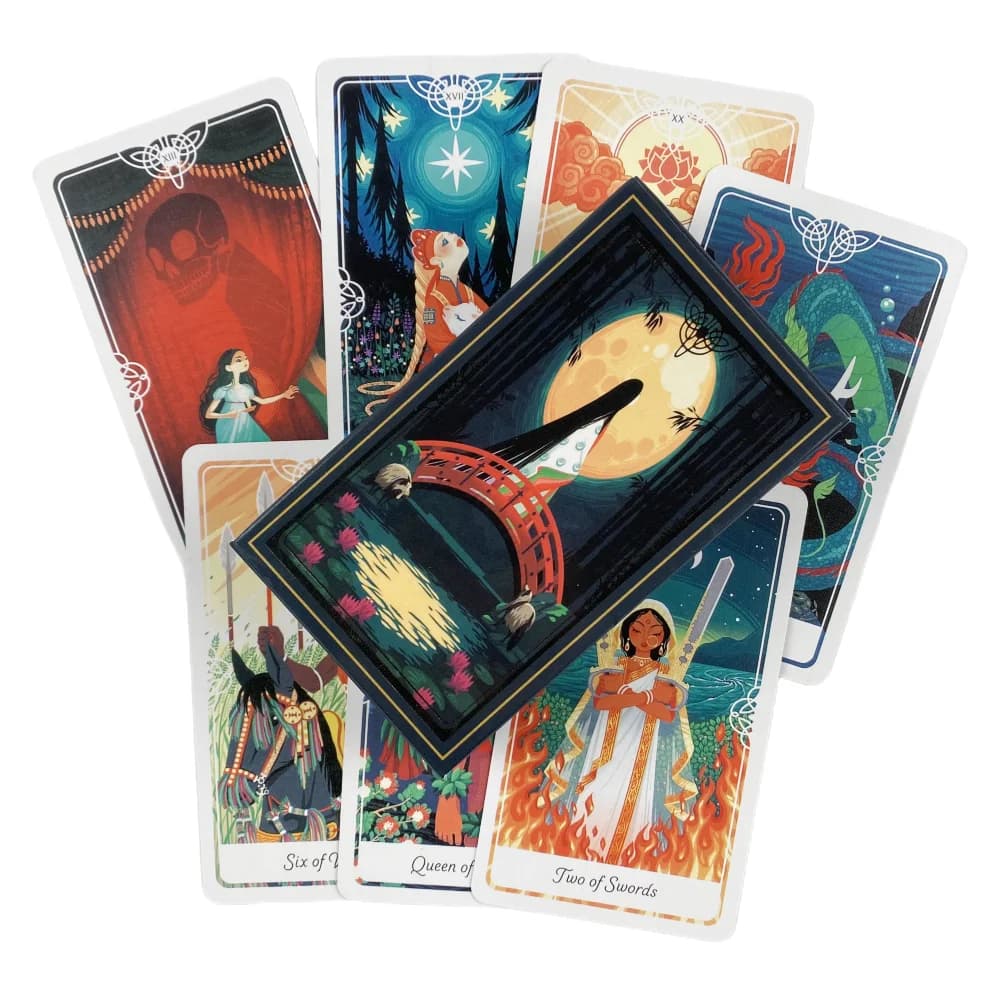 Il tarocchi dei divini porta carte tradizionali Mazzo di divinazione Versioni inglesi Edizione Oracle Giochi da tavolo per feste