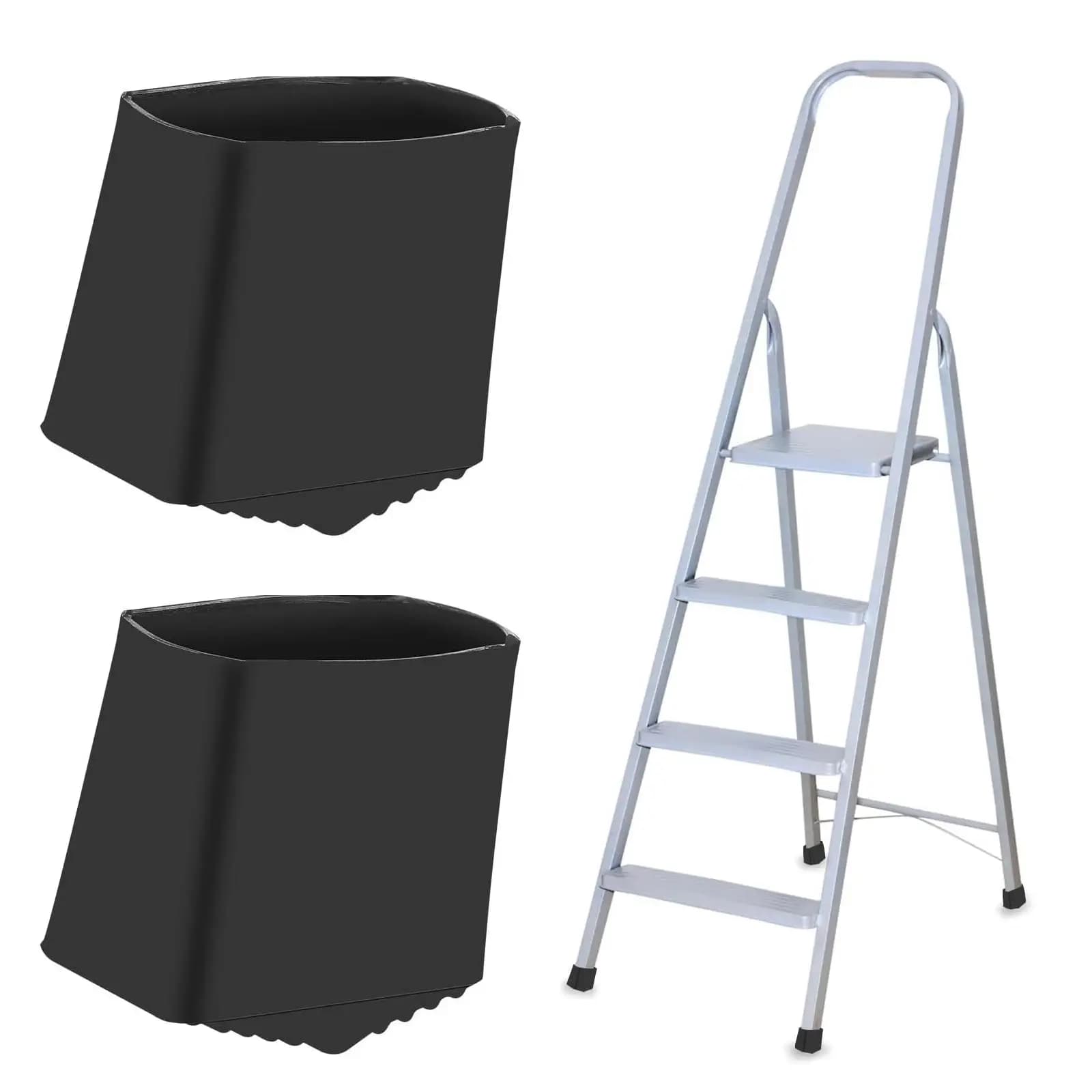 4x Ladder Feet Covers A Frame Ladder Accessoires Floor Protector Wear Resistant Cushion Anti Skid Non Slip Feet Mats Foot Boots