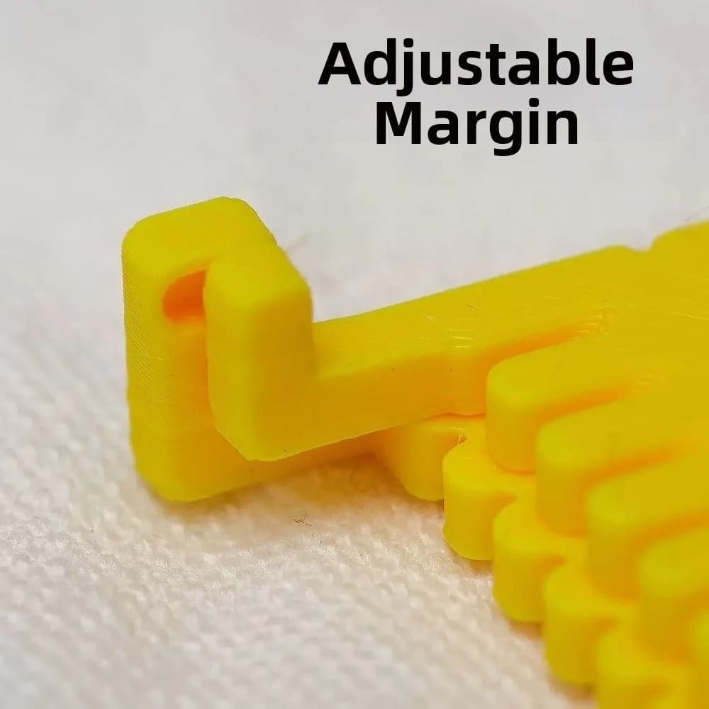 Needle Gauge Edge Stitching Lock Sewing Gauge Quilting Hemming Non-Slip DIY Sewing Aid Tools Clip-on Tool 1.5/2/3/4/5MM