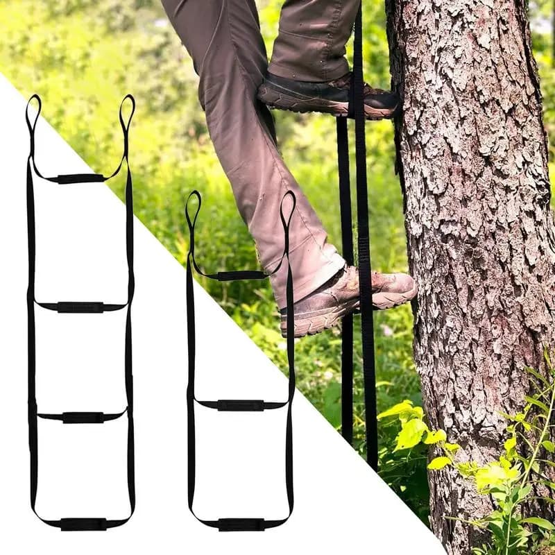 Aiutante portatile per arrampicata sugli alberi da caccia con gradini antiscivolo Scala per corda da arrampicata per arrampicata su roccia Speleologia Canyoning