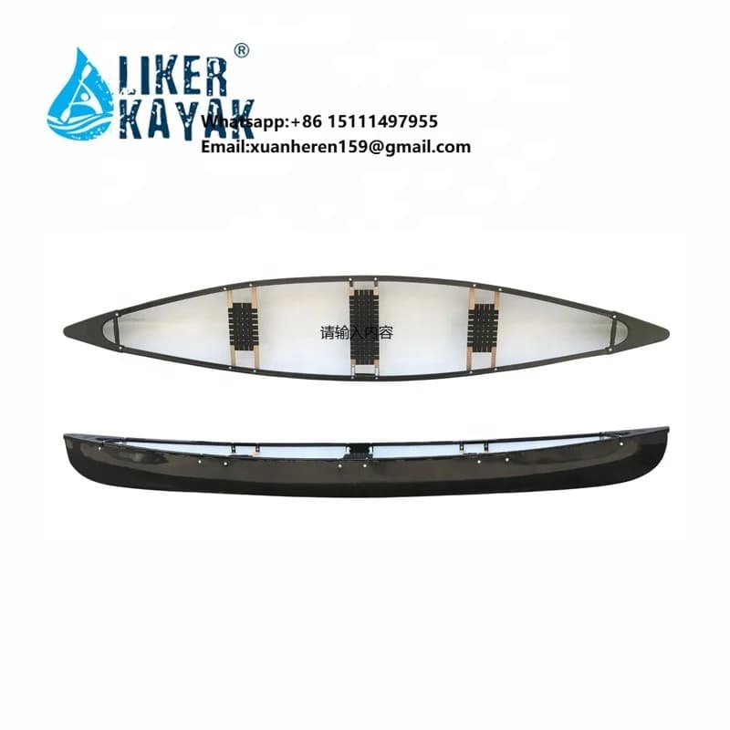 Rotomolding Canoe Boat 3 or 4 Person Polyethylene Kayak Canoe with Paddles