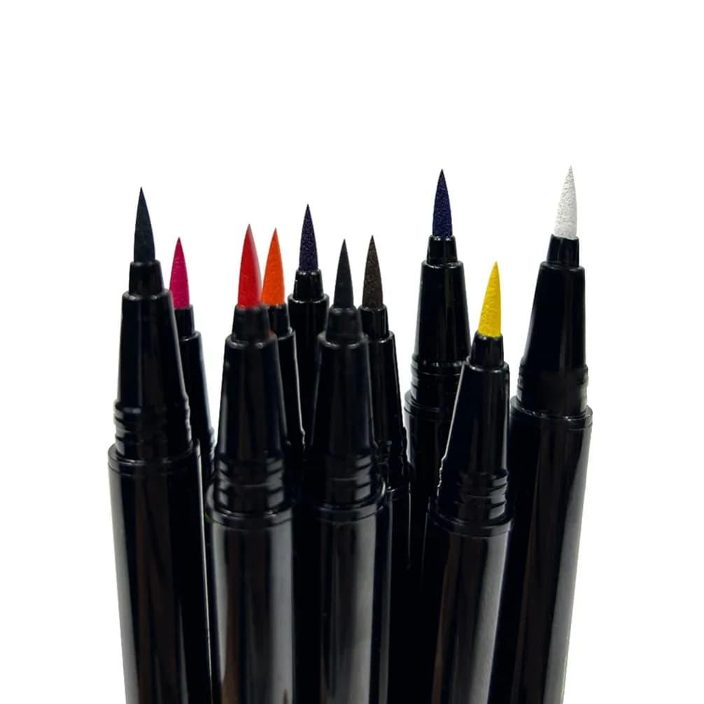 Eyeliner Ultra Fine a Lunga Durata in 10 Colori, Resistente alle Sbavature, Etichetta Privata, Logo Personalizzato, Trucco Vegano all'Ingrosso