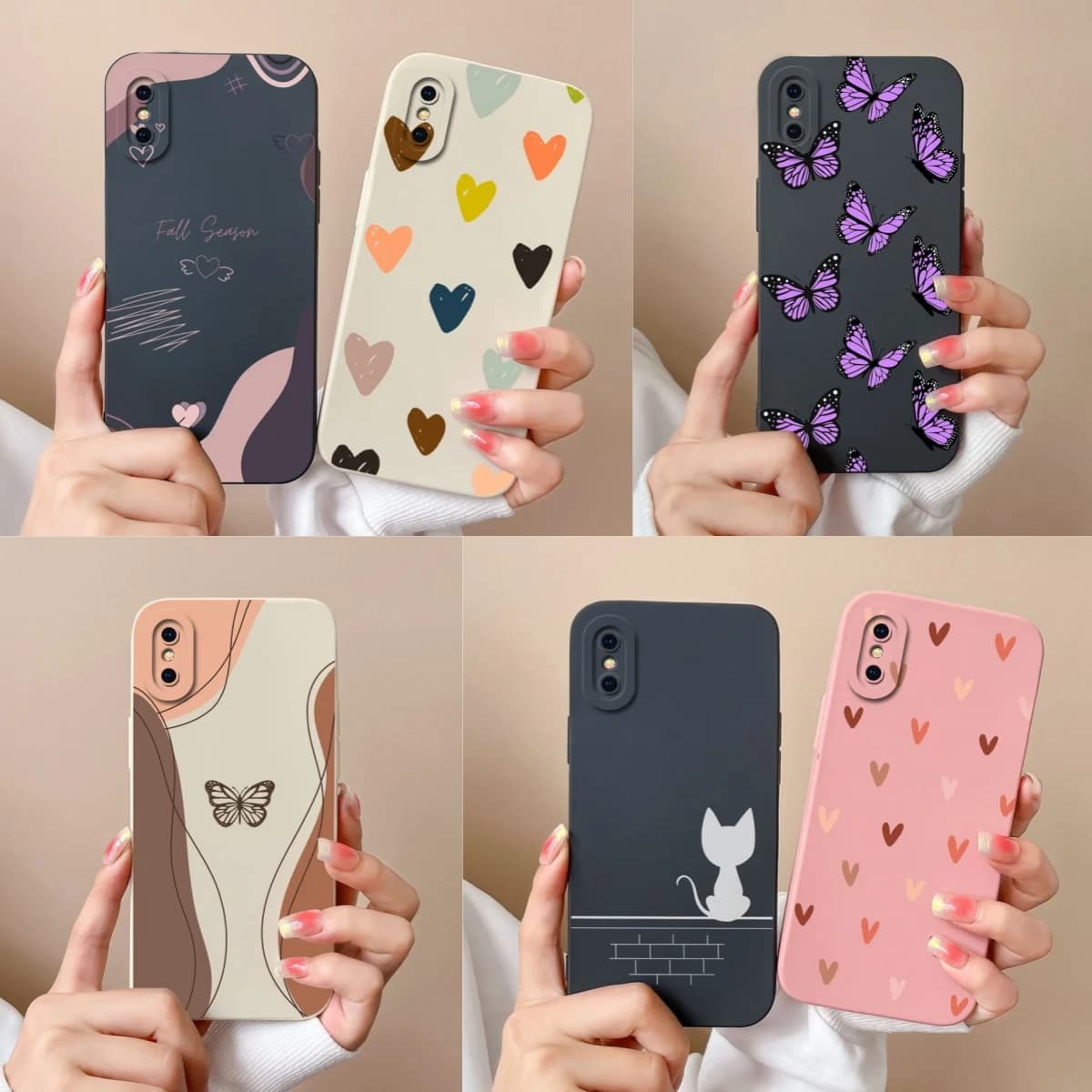 Per iPhone X XR XS Max Custodia Cuore Morbido Silicone Liquido Protezione Della Fotocamera Della Copertura Posteriore Per Apple iPhoneX X R XSMax Funda Per Ragazze