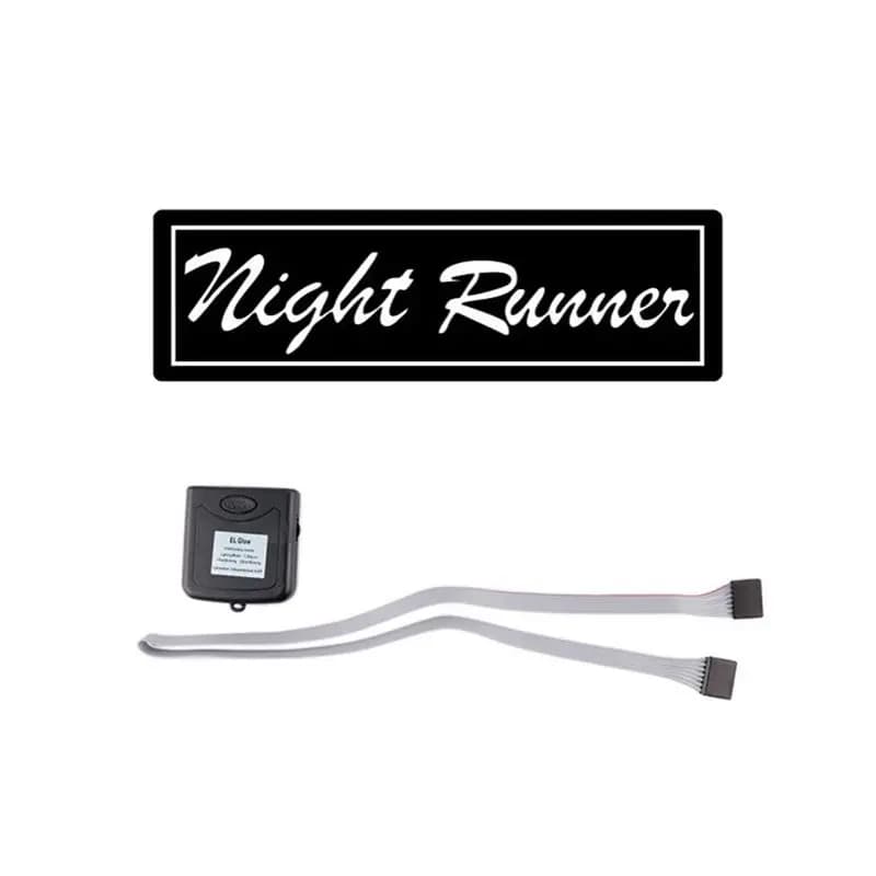 ABHX-Windshield Night Runner Car LED Light Window Stickers For JDM Glow Panel Decoration Accessories