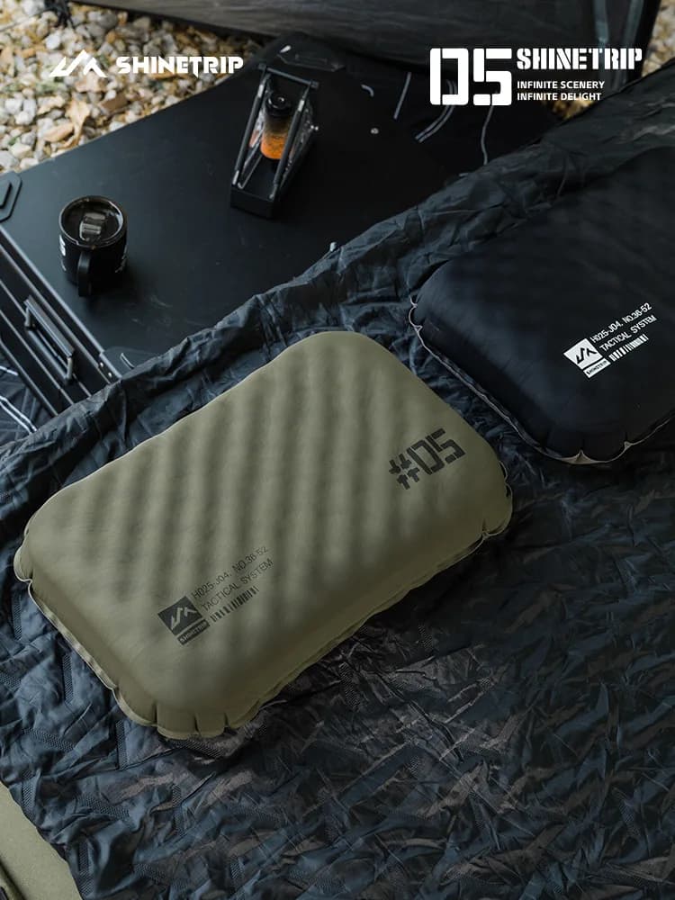 ShineTrip 05 Tactical Inflatable Pillow Outdoor Camping Travel Pillow Portable Lumbar Support Cushion for Business Trips