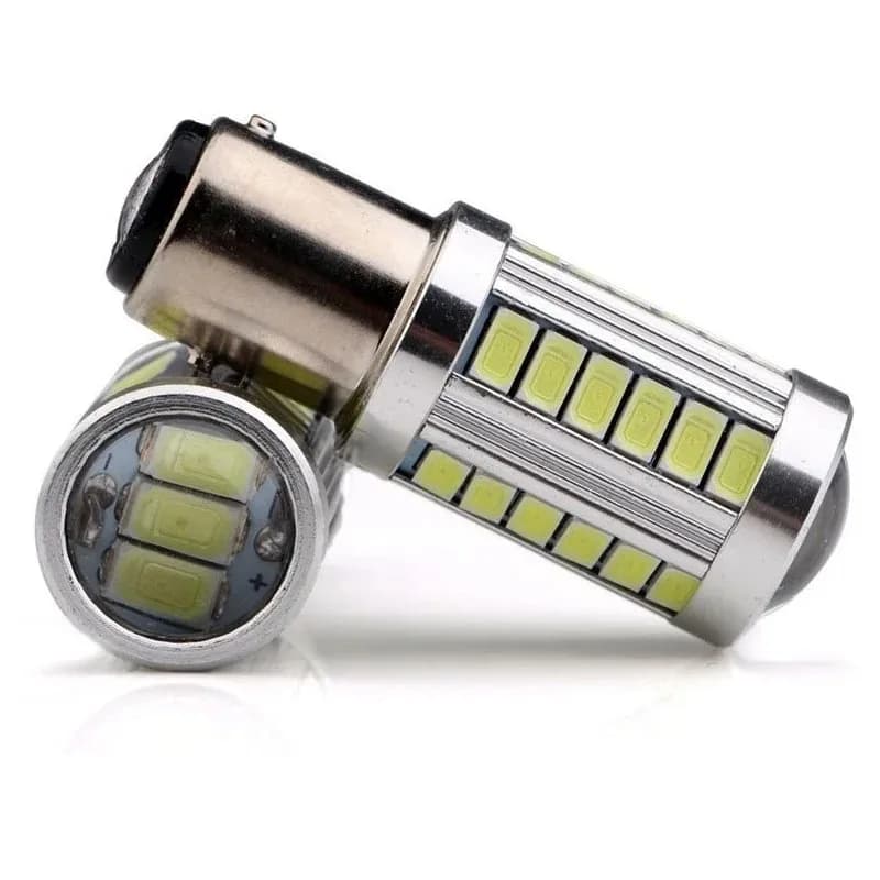 2 PCS PY21W P21/5W 1156 Ba15s 1157 Bay15d For Auto LED bulbs Direction indicators 12V 33SMD 7000K White Brake Retromarcia Parking lamps