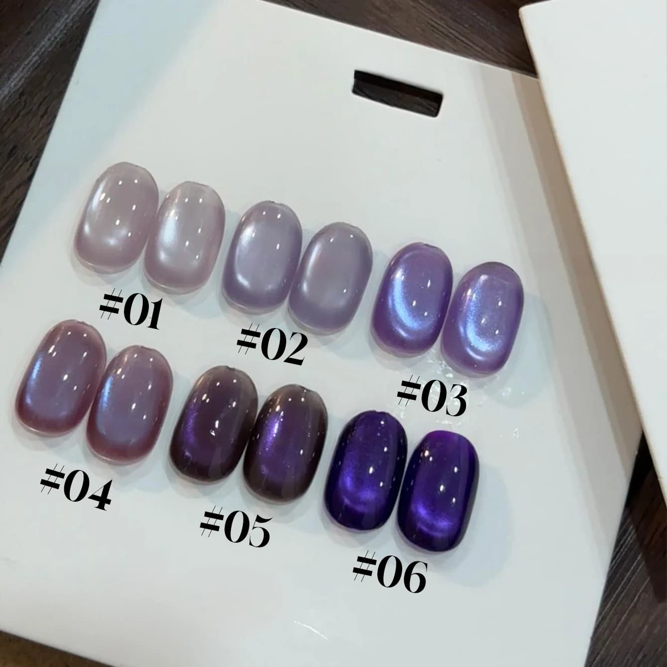 MIANEL 10ml Trasparente Serie Viola Smalto Gel Magnetico Effetto Occhio di Gatto Serie Ghiaccio Invernale Forniture per Unghie 1-6 Pezzi