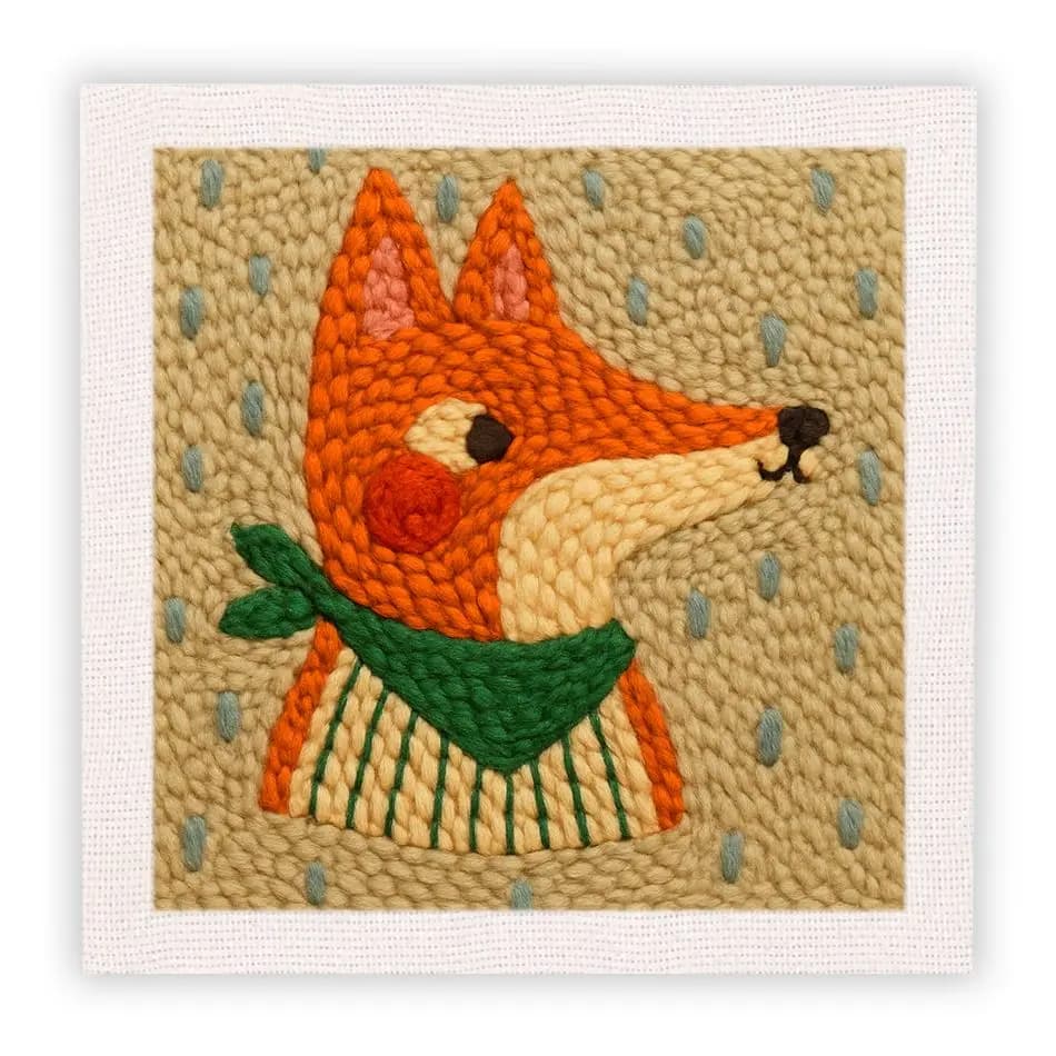 CHENISTORY Animal Diy Needle Punch Kit Home Wall Decor Diy Making Kits Animal Punch Needle Kit For Beginners Easy Gift