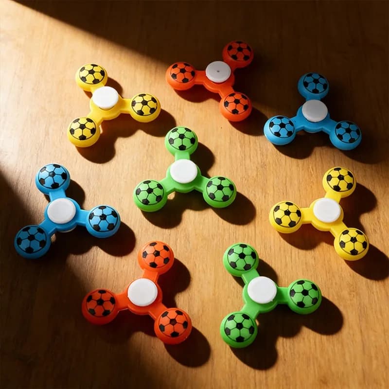 10/20pcs Soccer Ball Fidget Spinner Random Colors for Classroom Prizes Birthday Party Christmas Halloween Kids Gift