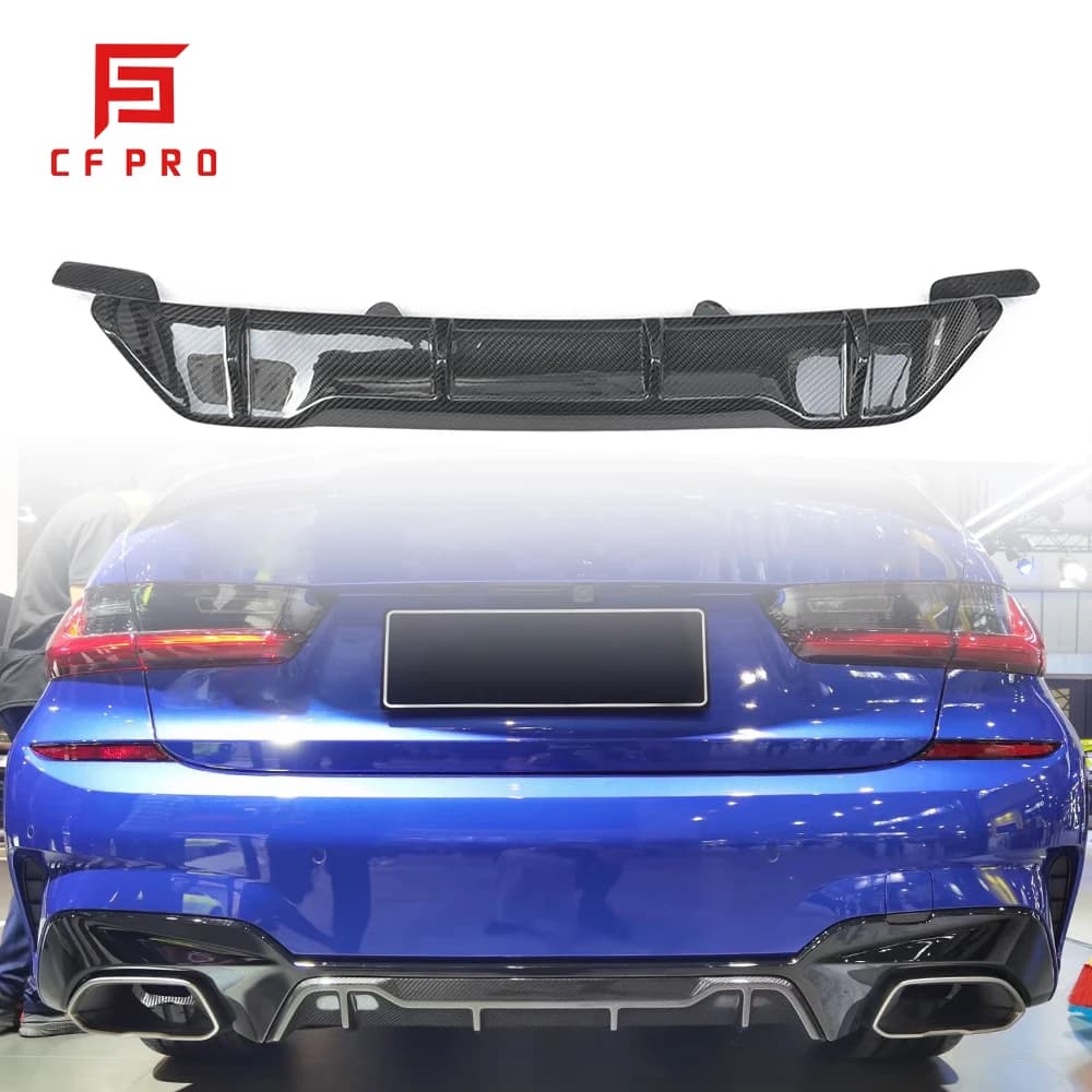 Spoiler per bagagliaio con diffusore posteriore stile MP in vera fibra di carbonio per accessori auto BMW Serie 3 G20 MP