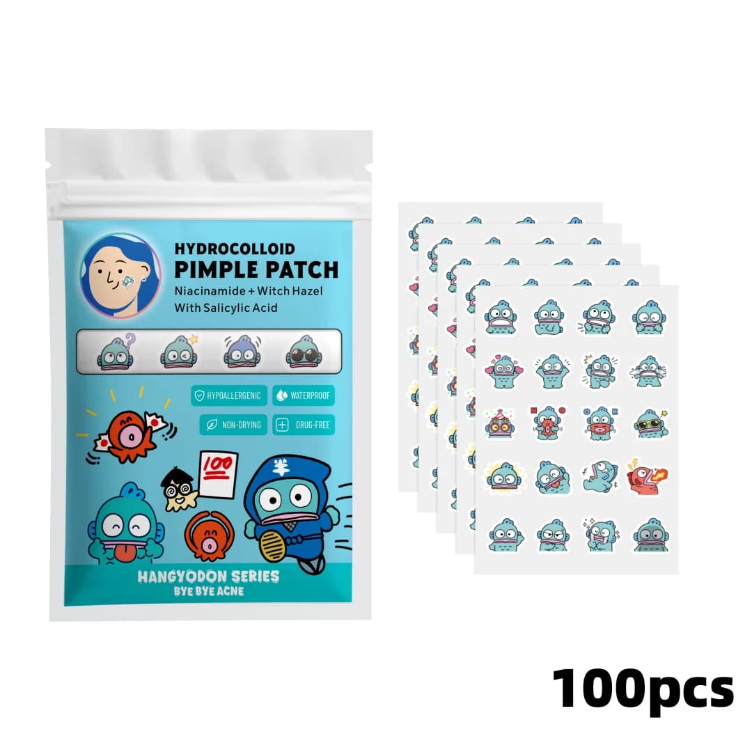 100/20PCS Cute Clownfish Hydrocolloid Pimple Patches, Waterproof Blemish Spot Covers, Gentle Face Stickers, Fun Designs.