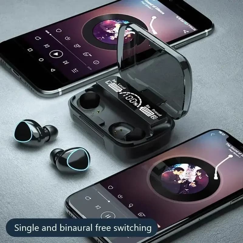 Auricolari Bluetooth Vivavoce LED Dispay Cuffie Bluetooth HiFi Stereo Musica Auricolari wireless Cuffie da gioco impermeabili