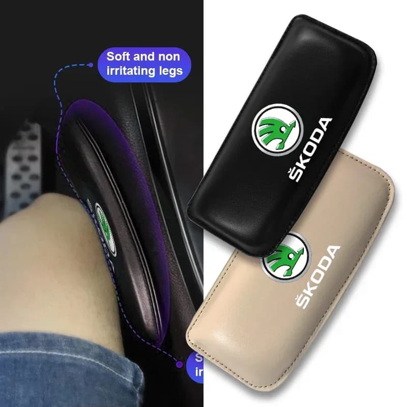 Cuscino per Ginocchia Auto, Morbido e Confortevole, Supporto per Gomito in PU, per Console Centrale Skoda Octavia Fabia Kamiq Kapoq Kodiaq Rapid Superb