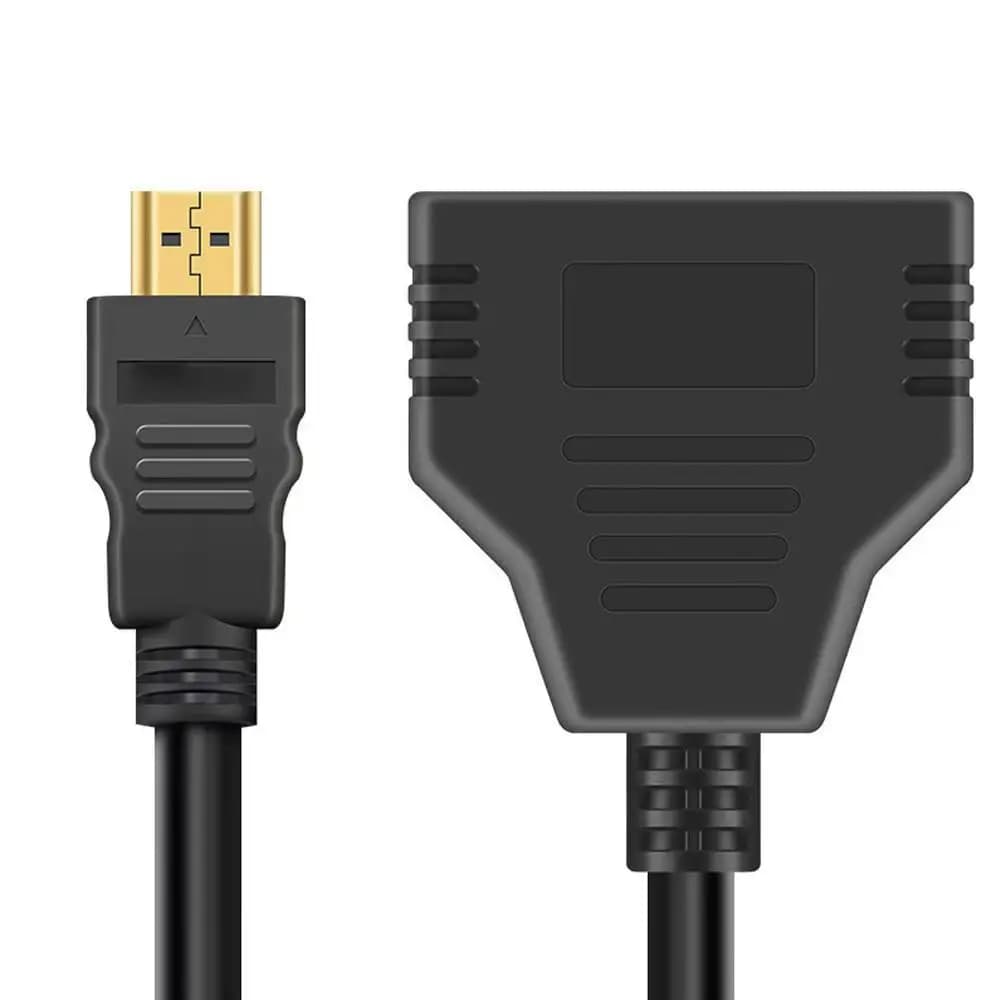 Splitter HDMI 1080P to Double Door 1 Input 2 Outputs Male-Femmina Adapter HDTV for Laptop TV Box Monitor Splitter Compatible HDMI