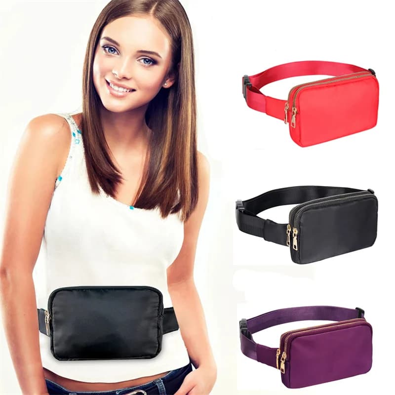 Small Waist Bag for Men and Women, Fashionable Zipper Waist Bag, Sports Shoulder Bag, Belt Bag, Running Waterproof Phone Bag
