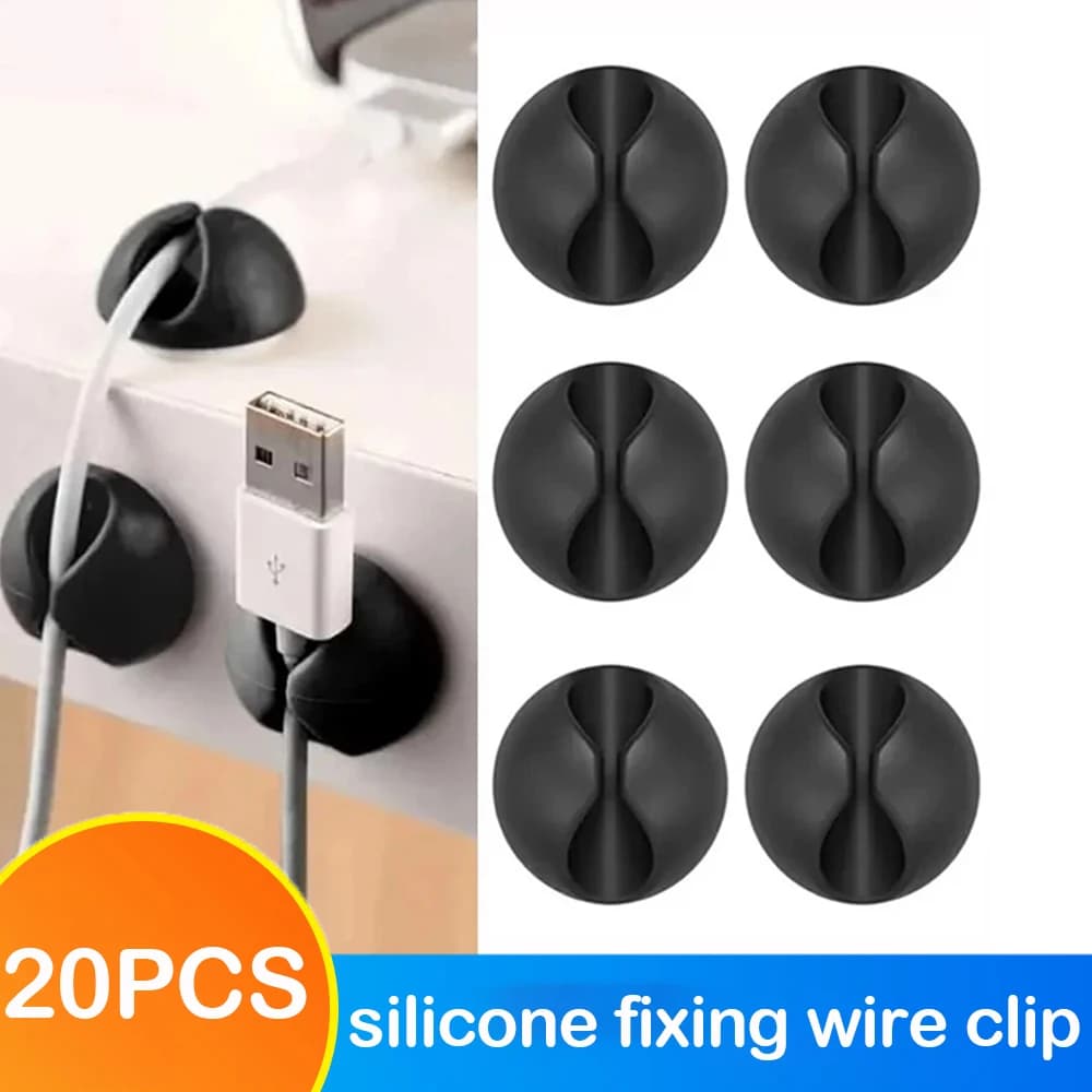 20PCS Morsetto Cavo Cavo USB Linea di Fissaggio Accessori Per La Casa Auto Wire Tie Clip Adesivo Supporti Per Cavi In Ufficio/Casa/Auto