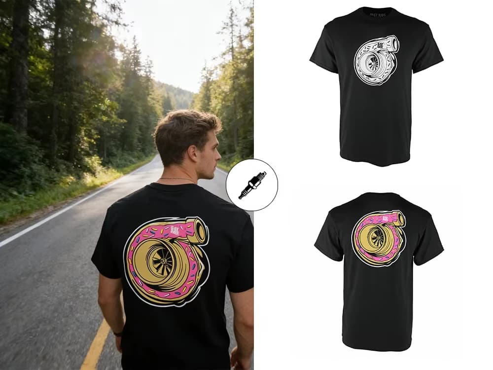 2026 new Summer Turbocharger Car Graphic Men's Oversized T-Shirt, Heavy Cotton JDM Car Enthusiast Streetwear For Everyone