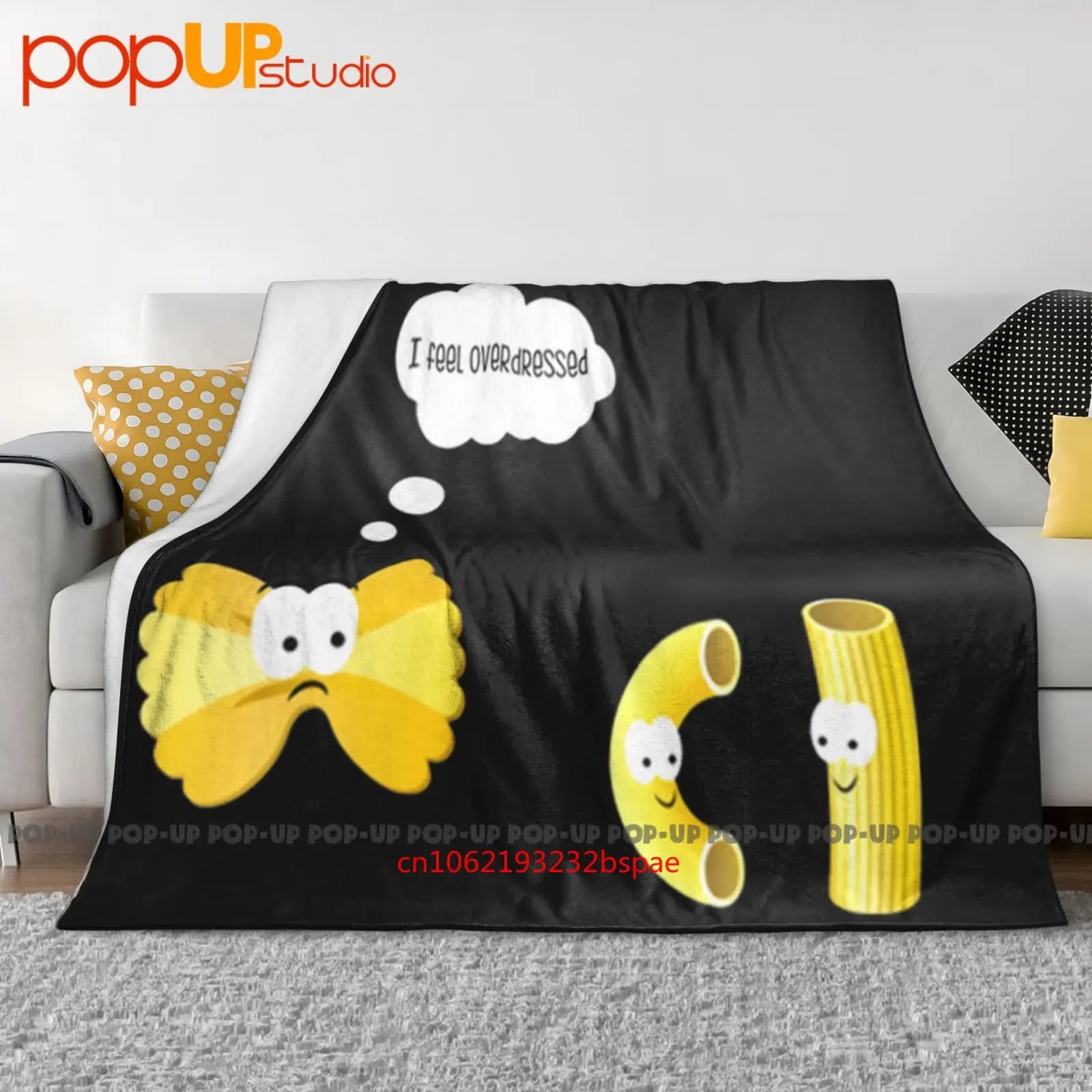I Feel Overdressed Pasta Food Humor Coperta ultra morbida Trapunta Copridivano invernale Copriletto